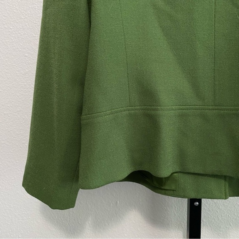 Vtg Women's Green Wool Short Coat 12P Heritage Old Money Academia Retro - Picture 8 of 10